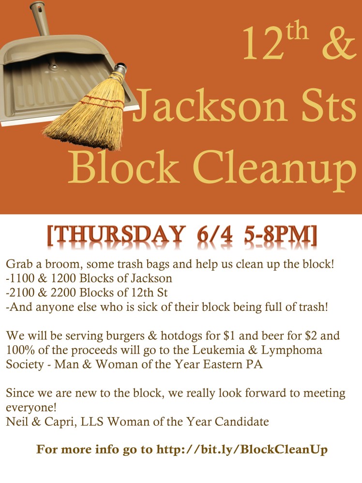 Jackson St Block Cleanup Flyer